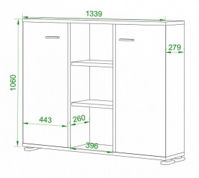 Тумба комбинированная Домино ПУ-60-3 в Когалыме - kogalym.mebel24.online | фото 2