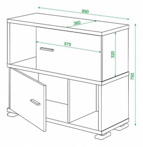 Тумба комбинированная Домино СБ-30/2 в Когалыме - kogalym.mebel24.online | фото 2
