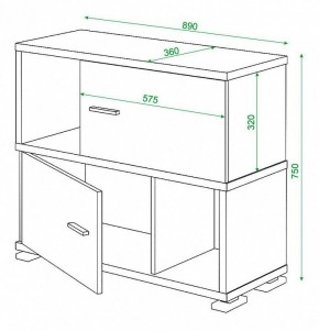 Тумба комбинированная Домино СБ-30/2 в Когалыме - kogalym.mebel24.online | фото 3