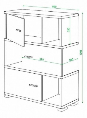 Тумба комбинированная Домино СБ-30/3 в Когалыме - kogalym.mebel24.online | фото 3
