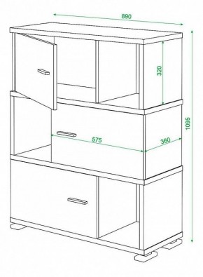 Тумба комбинированная Домино СБ-30/3 в Когалыме - kogalym.mebel24.online | фото 2