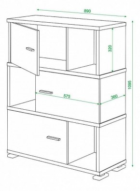Тумба комбинированная Домино СБ-30/3 в Когалыме - kogalym.mebel24.online | фото 3