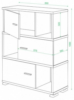 Тумба комбинированная Домино СБ-30/3 в Когалыме - kogalym.mebel24.online | фото 3
