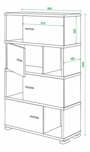 Тумба комбинированная Домино СБ-30/4 в Когалыме - kogalym.mebel24.online | фото 3