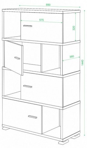Тумба комбинированная Домино СБ-30/4 в Когалыме - kogalym.mebel24.online | фото 2
