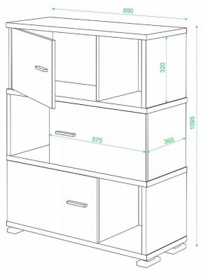 Тумба комбинированная СБ-30/3 в Когалыме - kogalym.mebel24.online | фото 2