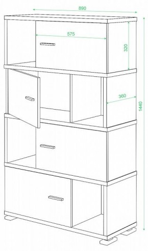 Тумба комбинированная СБ-30/4 в Когалыме - kogalym.mebel24.online | фото 2