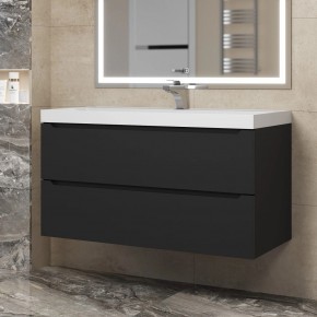 Тумба под раковину Uperwood Tanos 100 см, подвесная, черная матовая в Когалыме - kogalym.mebel24.online | фото 8