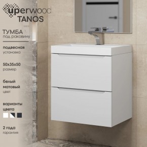 Тумба под раковину Uperwood Tanos 50 см, подвесная, белая матовая в Когалыме - kogalym.mebel24.online | фото 6