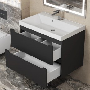 Тумба под раковину Uperwood Tanos 70 см, подвесная, черная матовая в Когалыме - kogalym.mebel24.online | фото 2
