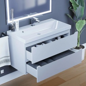 Тумба под раковину Uperwood Tanos 90 см, подвесная, белая матовая в Когалыме - kogalym.mebel24.online | фото 4