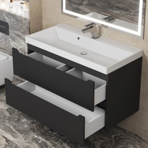 Тумба под раковину Uperwood Tanos 90 см, подвесная, черная матовая в Когалыме - kogalym.mebel24.online | фото 10