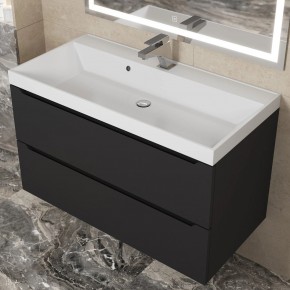 Тумба под раковину Uperwood Tanos 90 см, подвесная, черная матовая в Когалыме - kogalym.mebel24.online | фото 11