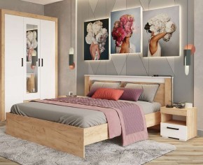 Тумба прикроватная Адель дуб крафт золотой/белый в Когалыме - kogalym.mebel24.online | фото 3