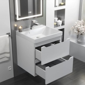 Тумба с раковиной Uperwood Tanos 50 см, подвесная, белая матовая в Когалыме - kogalym.mebel24.online | фото 11