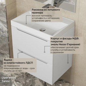 Тумба с раковиной Uperwood Tanos 50 см, подвесная, белая матовая в Когалыме - kogalym.mebel24.online | фото 6