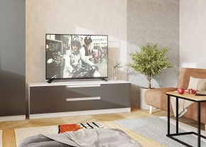Тумба ТВ большая Парус (Белый/Графит) в Когалыме - kogalym.mebel24.online | фото 2