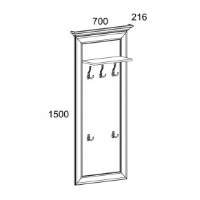 Вешалка L, TIFFANY, цвет вудлайн кремовый в Когалыме - kogalym.mebel24.online | фото 3