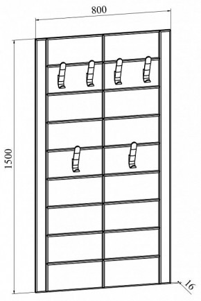 Вешалка настенная Изабель ИЗ-80 в Когалыме - kogalym.mebel24.online | фото 2