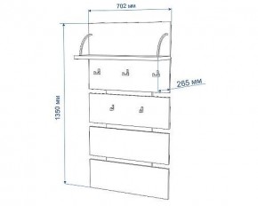 Вешалка Нобиле Веш-70 в Когалыме - kogalym.mebel24.online | фото 2