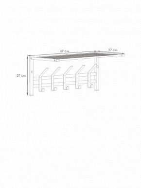 Вешалка-полка Торонто 21 в Когалыме - kogalym.mebel24.online | фото 3