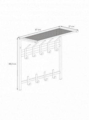 Вешалка-полка Торонто 22 в Когалыме - kogalym.mebel24.online | фото 3