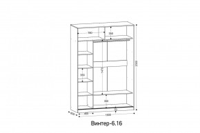 ВИНТЕР - 6.16.1 Шкаф-купе 1600 без зеркала в Когалыме - kogalym.mebel24.online | фото 2