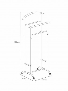 ВНП 300 Б Вешалка костюмная  "Стиль-3" Белый в Когалыме - kogalym.mebel24.online | фото