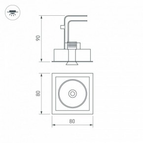 Встраиваемый светильник Arlight CL-SIMPLE-S80x80-9W Day4000 (BK, 45 deg) 026875 в Когалыме - kogalym.mebel24.online | фото 9